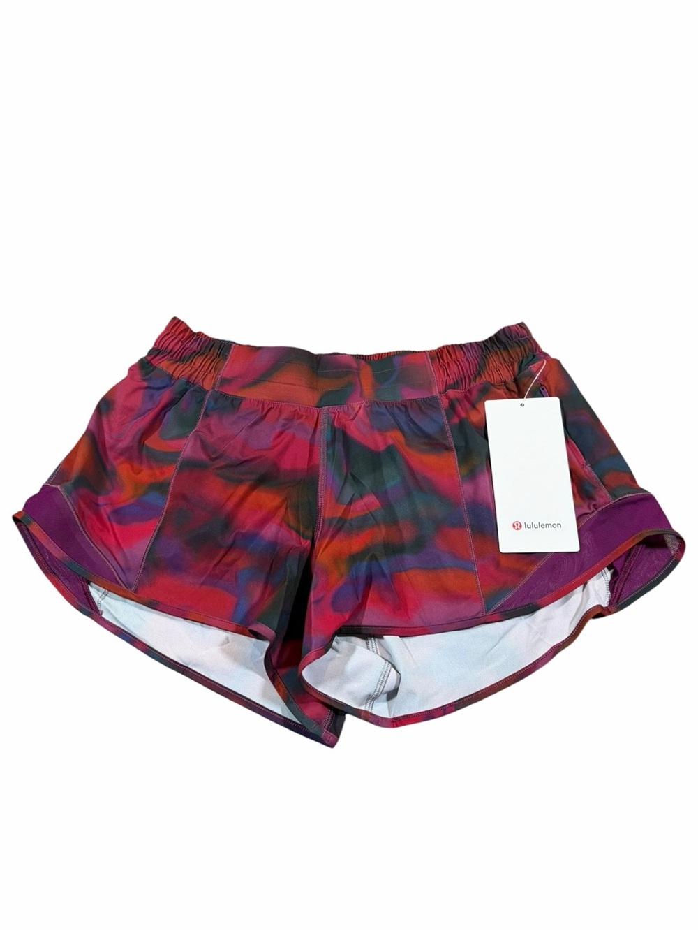 NWT Lululemon Hotty Hot Short *LR Lined 2.5” (Glow Multi/Chilled Grape) Size 10